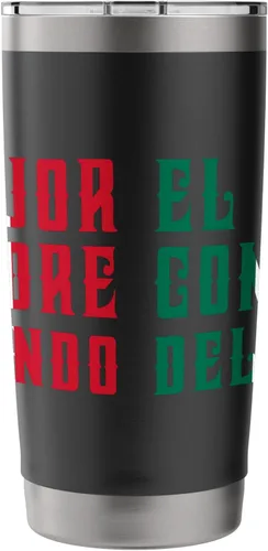 Vista 2 de El Mejor Compadre Del Mundo Spanish Compadre - Vaso aislado de acero inoxidable