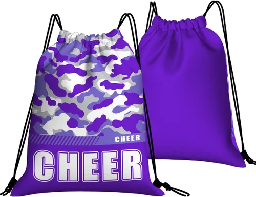 Vista 50 de Mochila con cordón impermeable para gimnasio, bolsas con cordón, bolsa de cuerda deportiva, mochila de camuflaje, Bolsas con cordón Cheer - Bolsas
