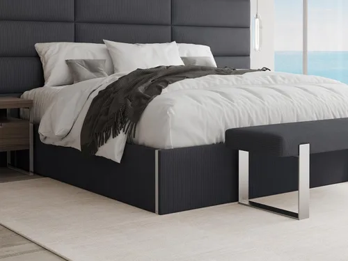 Vista 11 de VANT Cama de plataforma tapizada, tamaño Queen, color beige Boucle, marco de cama de fácil montaje, no necesita somier, base para un apoyo óptimo