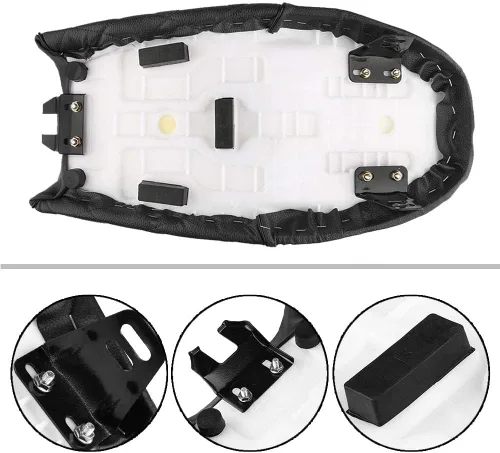 Vista 6 de RedCap Motocicleta Vintage Cafe Racer asiento de sillín para KZ400 KZ550 K750 Z650 W650 CB100 CB125 CB175 CB200 CB360 CB400 CB450 CB500 CB550 CB750