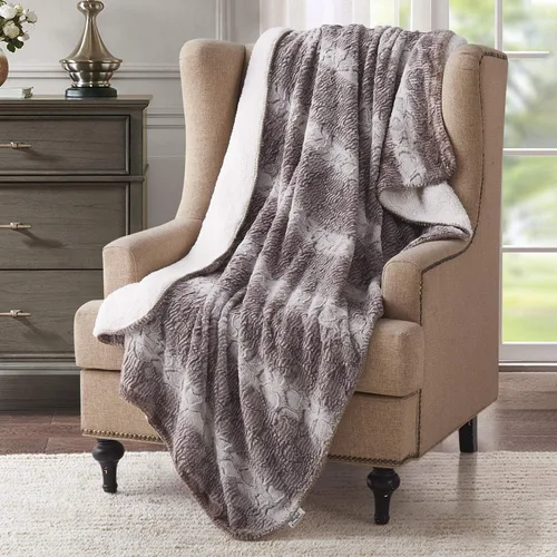 Vista 19 de Regal Comfort Manta Sherpa de piel sintética, 50 x 70 pulgadas, suave y afelpada, cálida y mullida, manta de forro polar de terciopelo