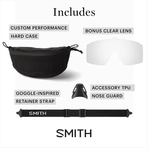 Vista 7 de SMITH Pursuit Sunglasses – Shield Performance Sports Sunglasses with Removable Side Shields for Skiing & More–For Men & Women