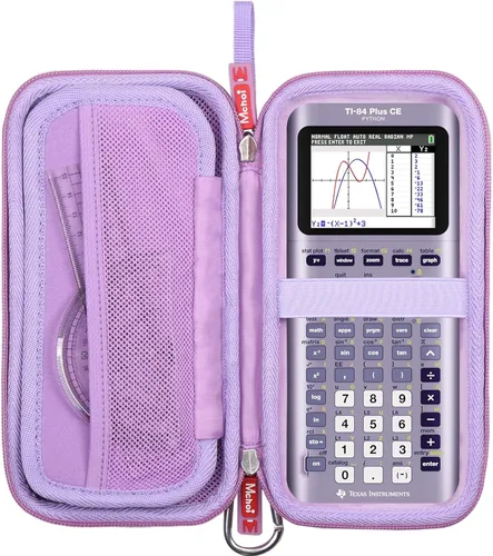 Vista 12 de Mchoi Estuche rígido adecuado para calculadora gráfica Texas Instruments TI-84 Plus CE/TI-83 Plus/TI-84 Plus CE/TI-83 Plus/Casio fx-9750GIII