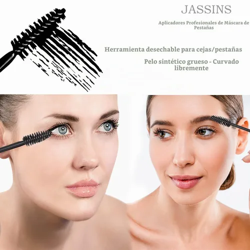 Vista 4 de Kit de herramientas de maquillaje desechables de 300 piezas, cepillo de cejas/cepillo de rímel, aplicadores de labios/aplicadores de sombra