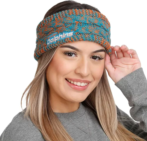 Vista 47 de FOCO Diadema de moda para mujer con logotipo de equipo de la NFL Gradiente impreso.
