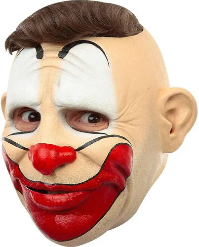 Vista 2 de Ghoulish Masks Máscara de látex de payaso personalizable para adultos, Rojo