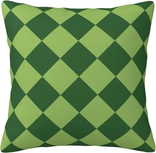 Vista 33 de Aspen - Fundas de almohada doradas y azul princesa a cuadros retro para sofá, fundas de cojín decorativas para decoración del hogar, habitación