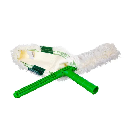 Vista 4 de Unger Commercial Original StripWasher de 18 pulgadas con mango – Funda de microfibra de alta absorción y barra en T para pozo de agua para ventanas