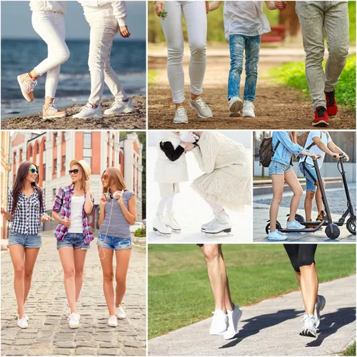 Vista 6 de 2 cordones blancos para zapatos, cordones planos, cordones para zapatos deportivos, cordones duraderos para entrenadores, botas de senderismo
