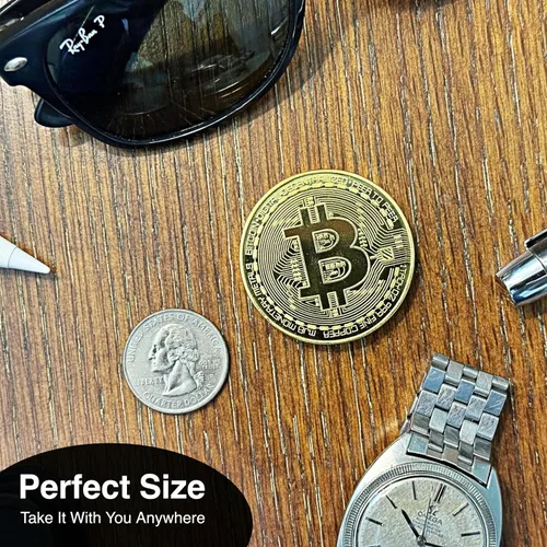 Vista 5 de Moneda de Bitcoin Edición de Coleccionista - Criptomoneda conmemorativa coleccionable en caja protectora de acrílico - Perfecta para entusiastas
