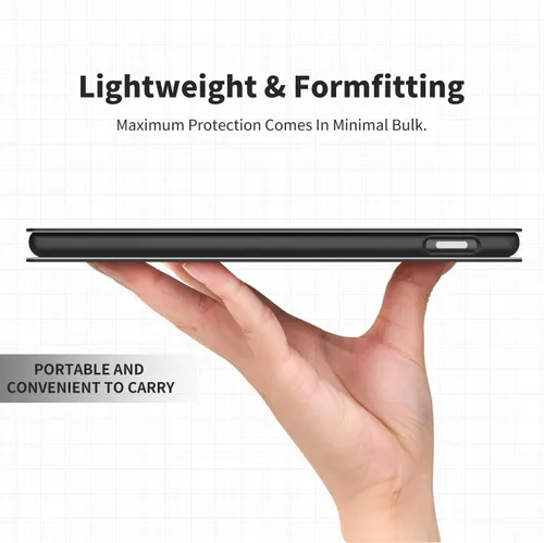 Vista 5 de Funda para todas las tabletas Amazon Kindle Fire 7 (9ª/7ª/5ª generación, versión 2019/2017/2015), funda inteligente con soporte deslizante