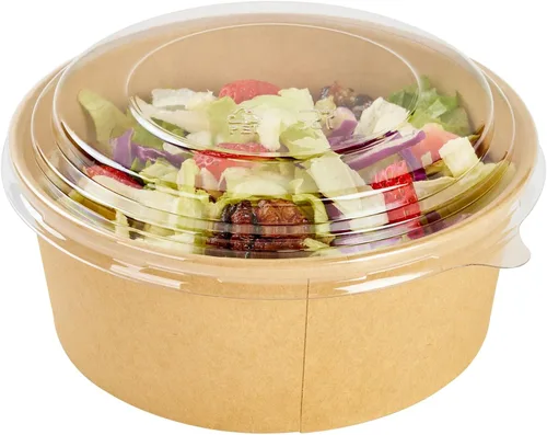 Vista 21 de Restaurantware - Bio Tek - Recipientes para llevar de 6 x 2.5 pulgadas, 200 cuencos desechables para alimentos – Tolerantes al calor, aptos