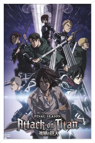 Vista 13 de Trends International Attack on Titan: Season 4 - Póster de pared Key Visual 2, 22.37 x 34.00 pulgadas, versión enmarcada en negro Versión con marco