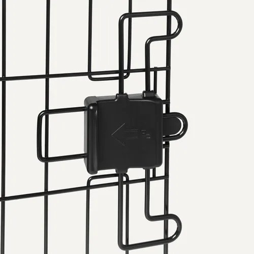 Vista 3 de Amazon Basics Caja de perro duradera y plegable de alambre de metal con bandeja, puerta individual, 18 x 12.4 x 15 pulgadas, color negro