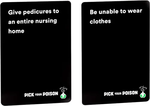 Vista 6 de Pick Your Poison Después de la Oscuridad + Set de Expansión Juego de Fiesta - El “¿Qué Preferirías Hacer?” Juego de Cartas para Adultos para Fiestas