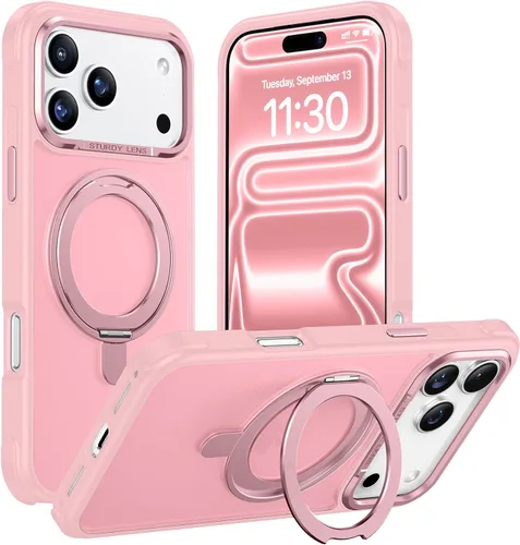 Vista 8 de Magnética para iPhone 12 e iPhone 12 Pro Funda, [con Soporte de Anillo Magnético Invisible Giratorio 360°][A Prueba de Golpes][Compatible