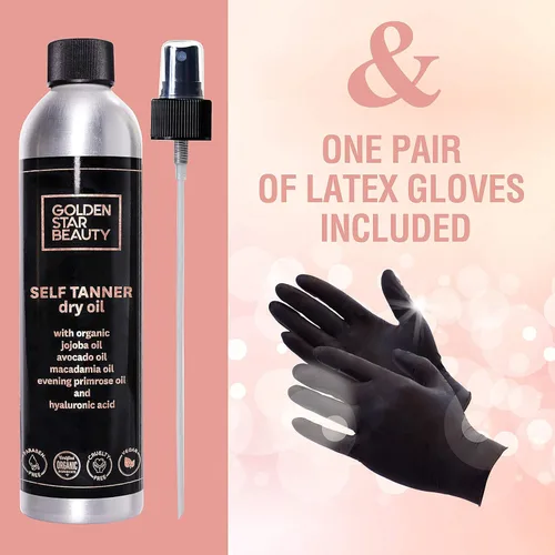 Vista 9 de Suero bronceador facial y aceite seco autobronceador con ácido hialurónico y aceites orgánicos, autobronceadores más vendidos para un brillo dorado
