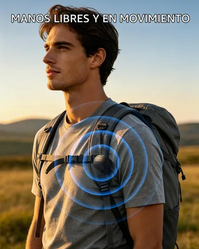 Vista 3 de El mini altavoz Bluetooth inalámbrico más pequeño, pequeños altavoces con micrófono integrado, altavoz portátil TWS para Negro