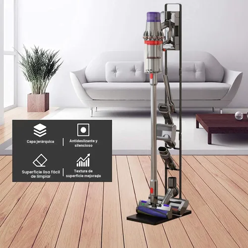 Vista 5 de Foho Soporte para Aspiradora Compatible con Dyson V15 V11 V10 V8 V7 V6, Soporte con Abrazadera de Almacenamiento de Metal Compatible con Dyson