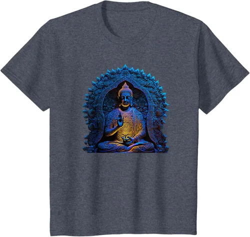 Vista 92 de Estatua de Buda Yoga Budismo Zen Buddhism Meditation T-Shirt Negro