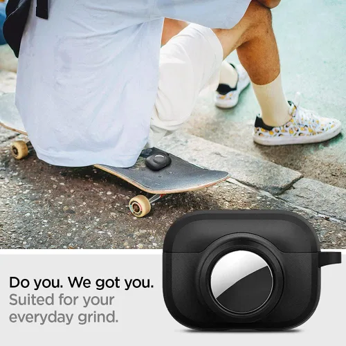 Vista 3 de Spigen Tag Armor Duo diseñado para AirPods Pro (2019) y para AirTag Cover Protección sólida de doble capa, almacenamiento para Air Tag Tracker