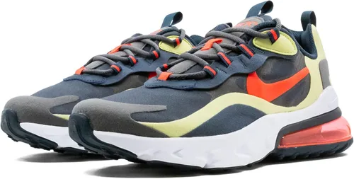 Vista 2 de Nike Youth Air Max 270 React (GS) BQ0103 015 - Talla 6, Gris hierrocarmesíocéano profundo
