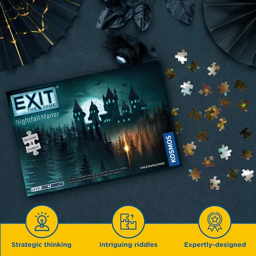 Vista 6 de EXIT: Nightfall Manor (con rompecabezas) EXIT: The Game – Un juego de Kosmos Familia-Amigable Experiencia de Escape Room en casa basada