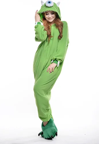 Vista 2 de Pijama de una pieza para adultos para mujeres y hombres, disfraz de animal de una pieza para Halloween o cosplay