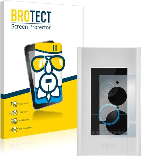 Vista 3 de brotect AirGlass - Protector de pantalla de vidrio para timbre de timbre de video Ring Elite, extraduro, ultraligero