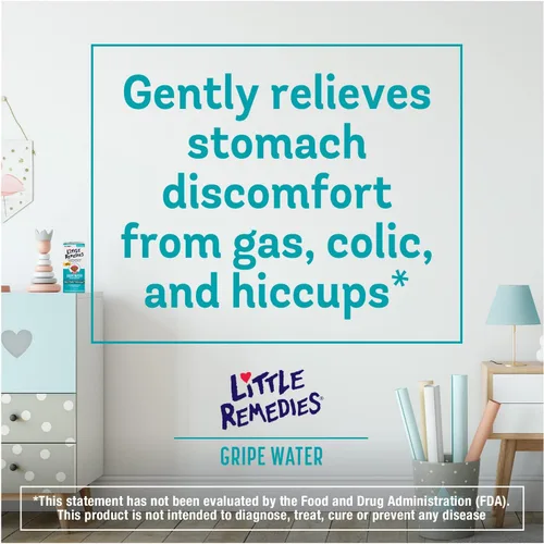 Vista 5 de Suplemento de hierbas Little Remedies con jengibre y hinojo, alivio suave para la incomodidad en el estómago por cólicos y hipo, sin gluten y sin
