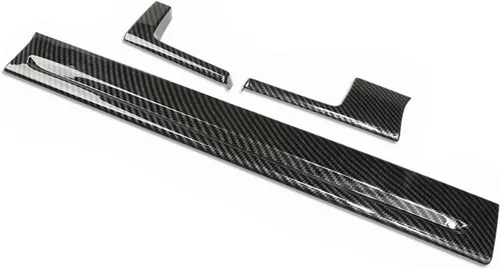 Vista 6 de Adhesivo para panel de tablero de consola central de automóvil para Porsche Cayenne 2018 2019 2020 2021 (grano de carbono)