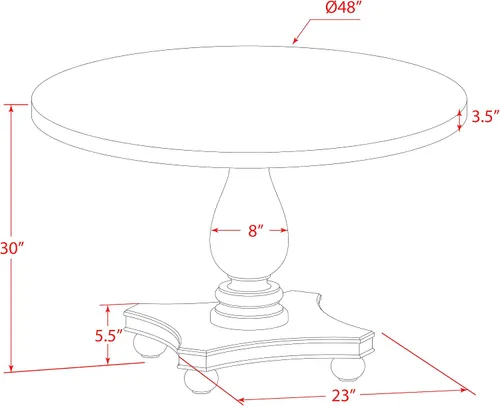 Vista 15 de East West Furniture I2EL5-718 - Juego de mesa de comedor de 5 piezas, incluye una mesa de comedor redonda con pedestal y 4 sillas tapizadas de tela