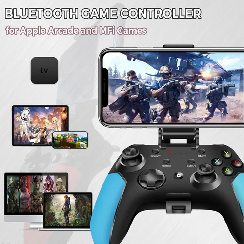 Vista 2 de Wuzcon Wireless Controller for iPhoneAndroidWindows PS3,4 Steam DeckSwitch, Bluetooth Mobile Gaming Controller Gamepad for XBox Cloud Gaming and PS