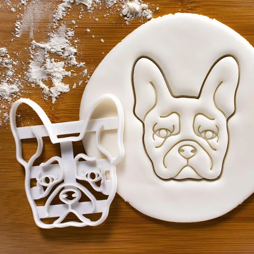Vista 5 de Juego de 2 cortadores de galletas Bulldog Francés (Diseños: Cuerpo y Cara), 2 piezas - Bakerlogy