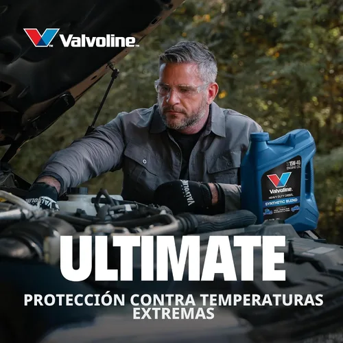 Vista 6 de Valvoline Heavy Duty Synthetic Blend 15W-40 Aceite para motor diésel, 1 gal, caja de 3