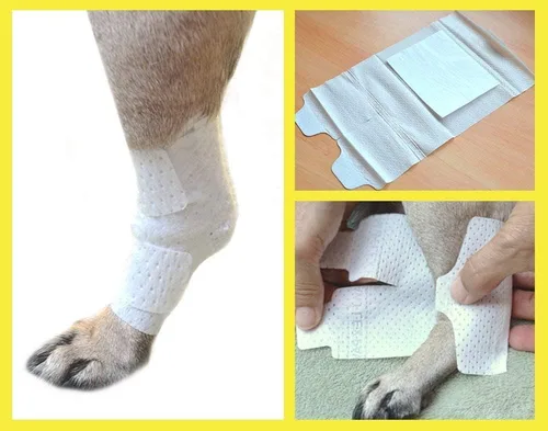 Vista 8 de PawFlex Vendajes para heridas articulares y de área grande para perros, gatos y otras mascotas. Ideal para esguinces de articulaciones de piernas