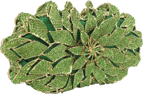 Vista 3 de Elegante bolso de mano de flores para mujer, bolso de cristal y bolsos de mano