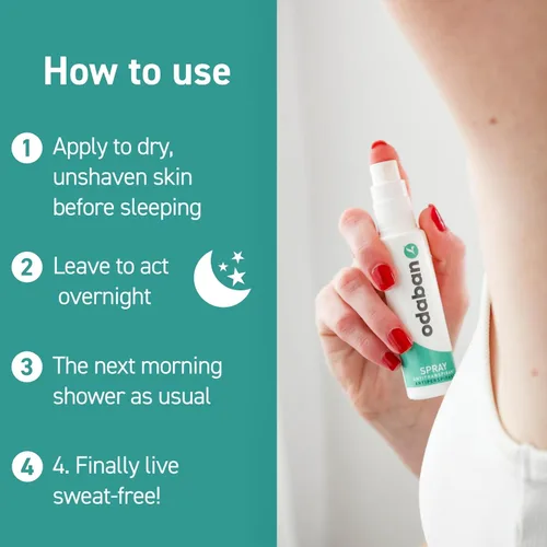 Vista 9 de Desodorante antitranspirante odaban, fuerza clínica y protección, desodorante para hombres y mujeres para sudoración escisiva e hiperhidrosis, sin