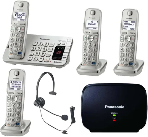 Vista 2 de Teléfono inalámbrico digital de Panasonic., Plateado