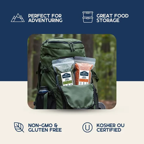 Vista 3 de The Backpacking Kit - 18Ct Premium Lightweight Meals in 1 Cup Resealable Pouches by Harmony House Foods, Single Set White