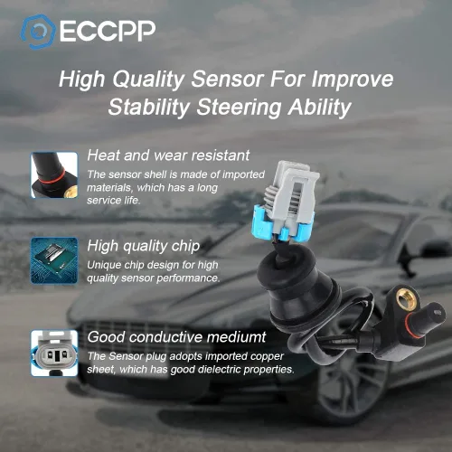 Vista 3 de ECCPP Sensor de velocidad de rueda ABS izquierdo+derecho+trasero Sensor ABS apto para 2006 para Pontiac Torrent, 2002-2007 para Saturn Vue
