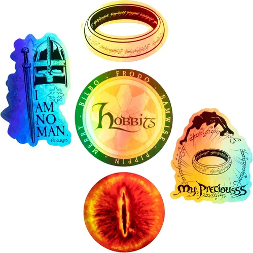 Vista 3 de Pegatinas de vinilo Conquest Lord of the Rings 60 Unique Stickers Including 5 Holograms, Waterproof, UV and Scratch Resistant, Officially Licensed