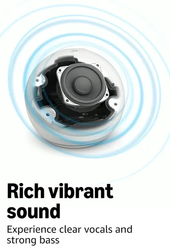 Vista 5 de Amazon Echo Dot: parlante Alexa con sonido vibrante, ideal para dormitorios, comedores y oficinas (carbón)