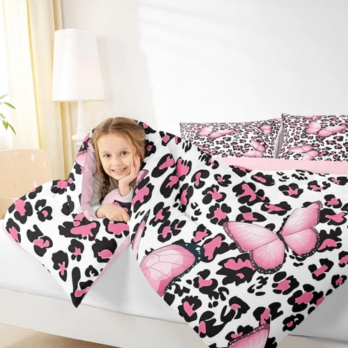 Vista 13 de Juego de ropa de cama Happy Camping de Homewish, tamaño individual, con diseño de osos cazadores y pinos, para niños, hombres, adultos, decoración