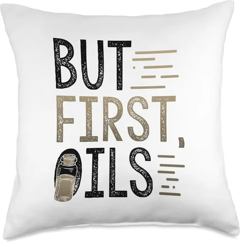 Vista 4 de Essential Oil Practitioner But First Oils Fun Essential Oils Throw Pillow
