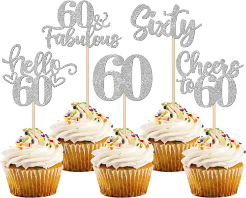 Vista 52 de 30 piezas de adornos para cupcakes de 12 cumpleaños feliz, brillantes doce, hola 12, felicitaciones a 12 años, adornos para cupcakes, 12