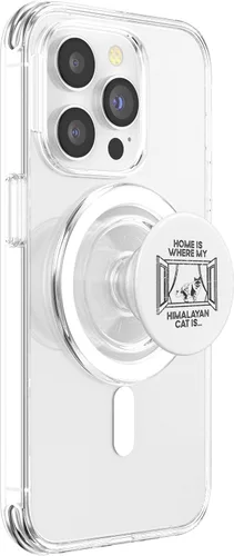Vista 3 de Home Where My Cat Is - Mom Dad Himalayan Cat PopSockets MagSafe PopGrip for iPhone