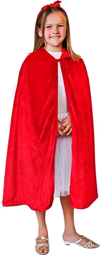 Vista 3 de Capa de terciopelo con capucha para niños, disfraz de Halloween, Navidad, disfraz de mago