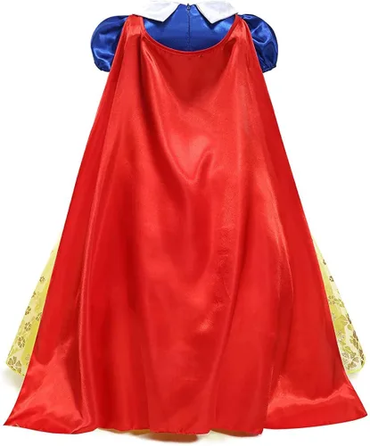 Vista 4 de MYRISAM Disfraz de princesa blanca como la nieve para niñas Halloween carnaval cosplay vestido de cumpleaños de Navidad con accesorios de capa