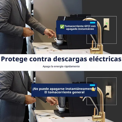 Vista 2 de LIDER Salida GFCI de 20 amperios, receptáculo GFCI, autocomprobación Dorado